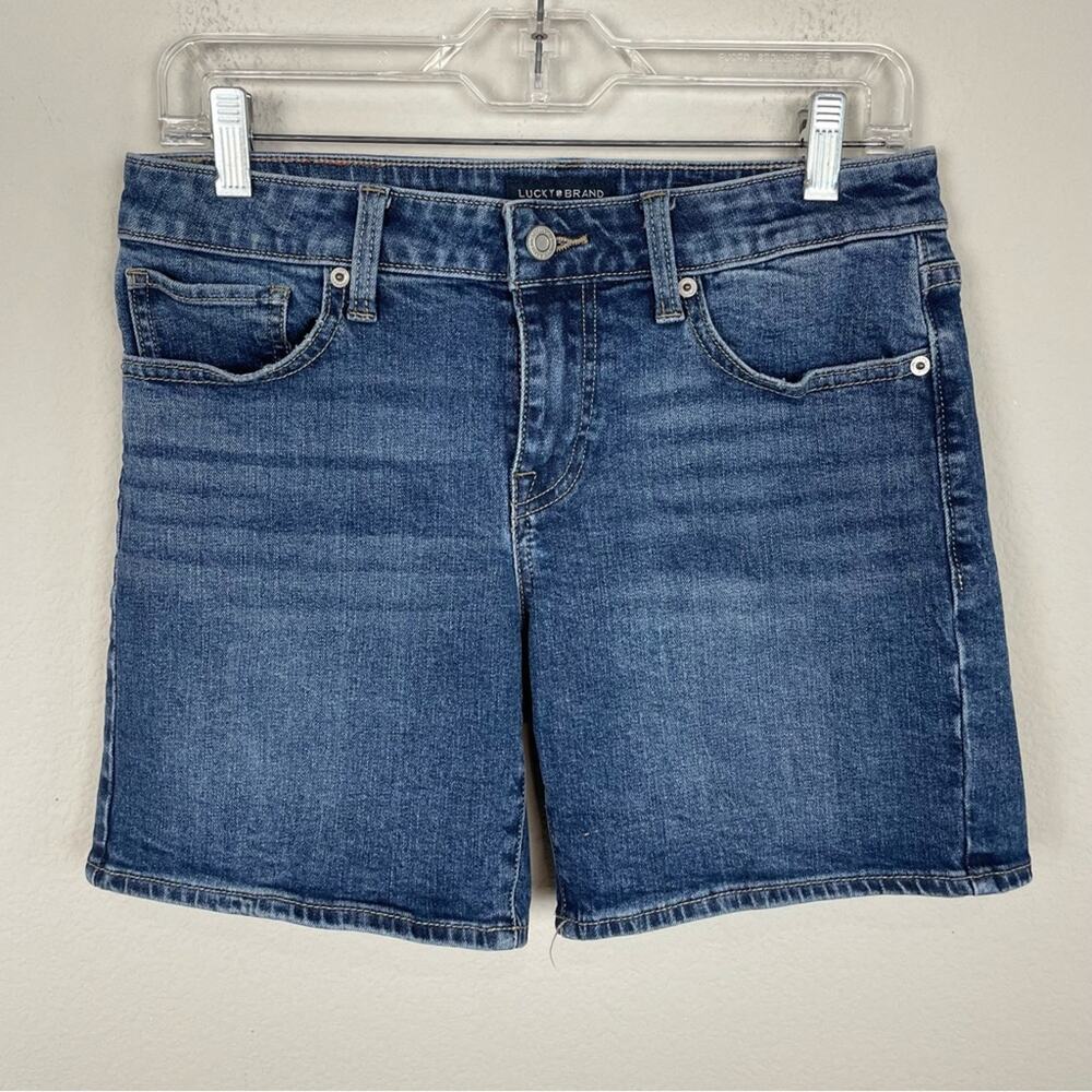 Lucky Brand Blue Denim The Roll Up Shorts 4 - Picture 2 of 9